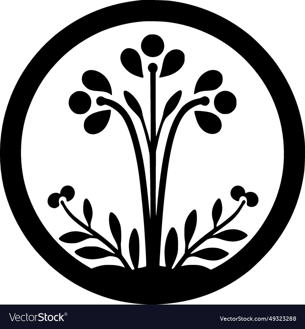 Floral - black and white Royalty Free Vector Image