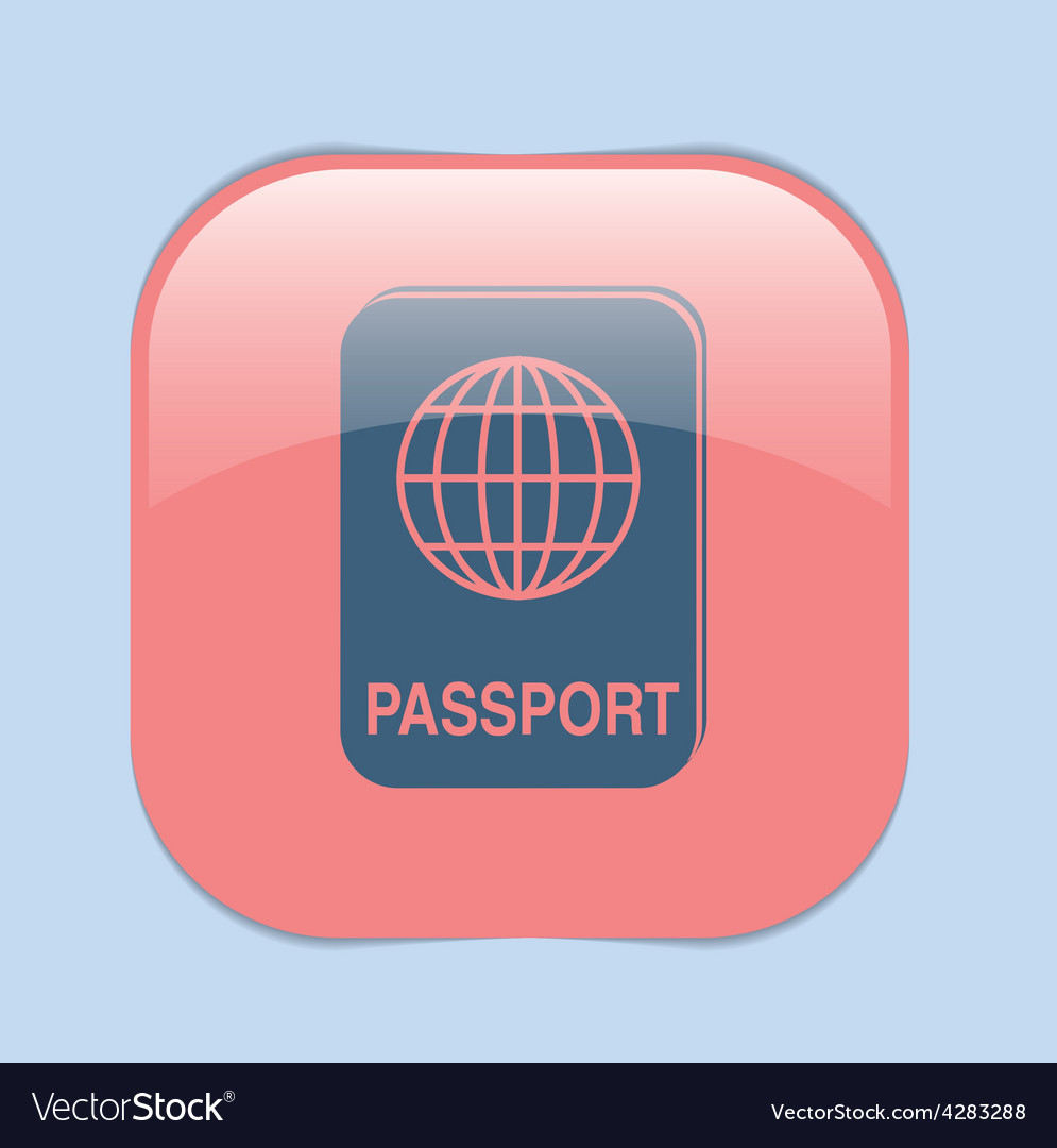 International passport symbol of travel icon