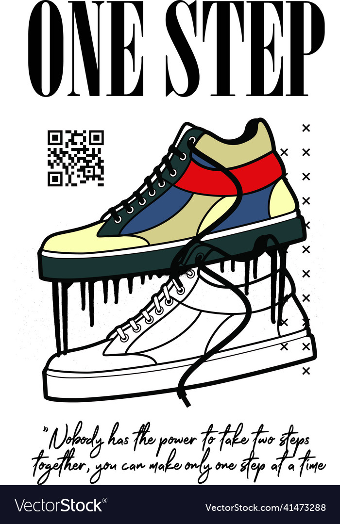 One step t shirt design ready to print Royalty Free Vector