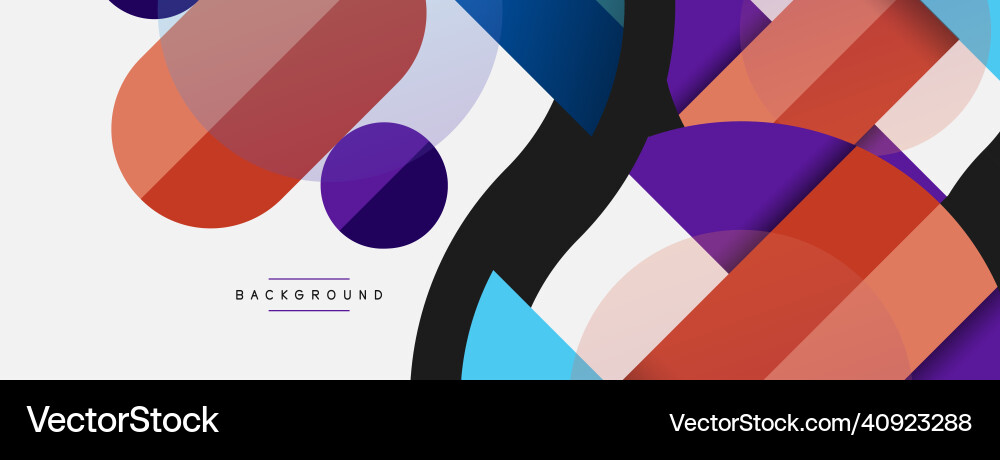 Round geometric shapes lines and circles Vector Image