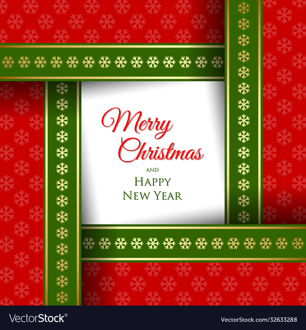 merry christmas and happy new year simple card