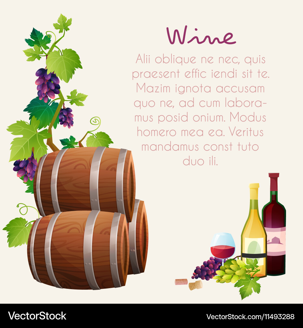 Wine set Royalty Free Vector Image - VectorStock