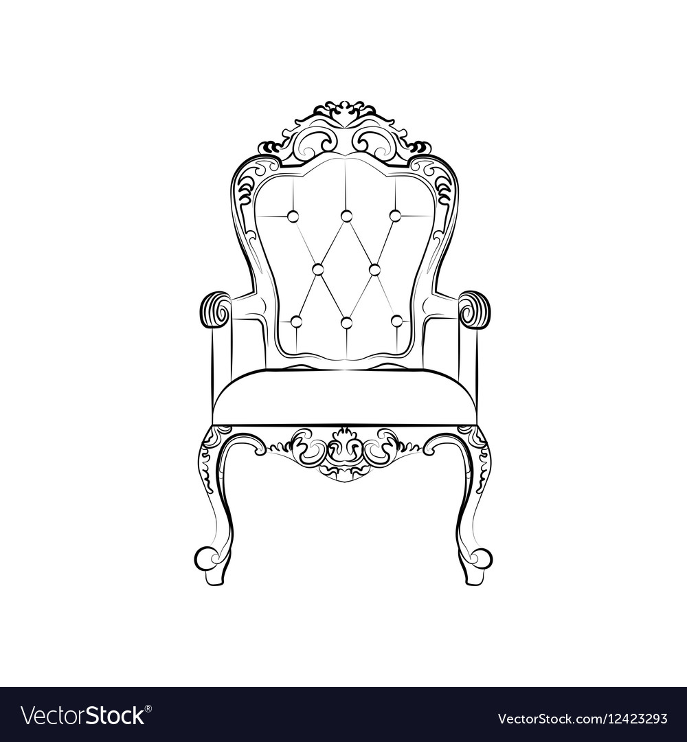 Classic royal armchair with ornaments