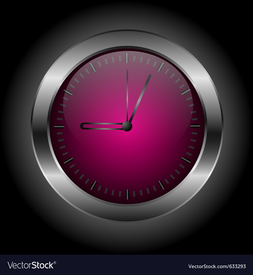 Dark red stylish clock