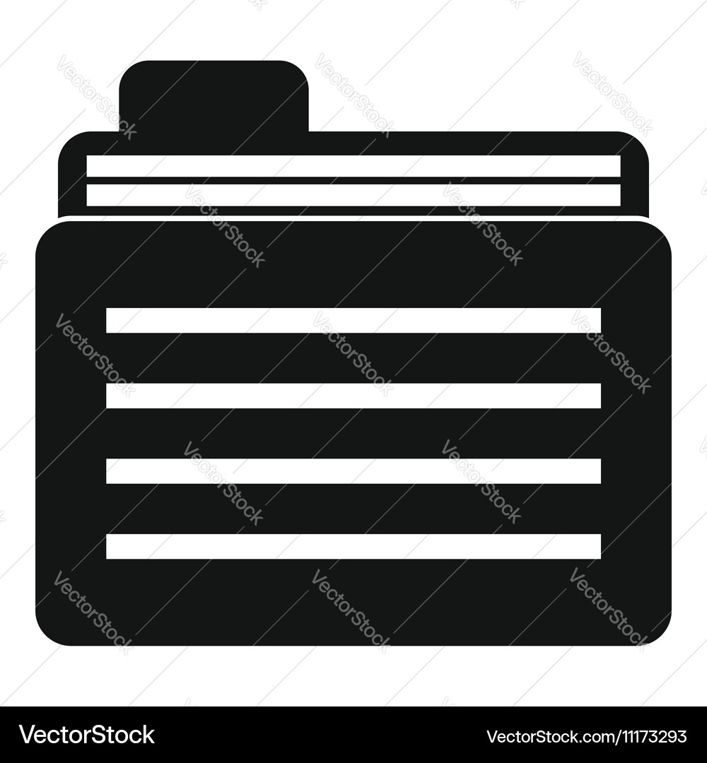 File folder icon simple style Royalty Free Vector Image
