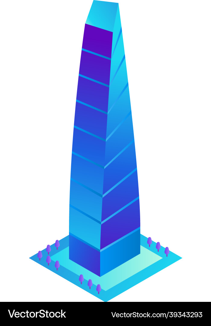 Isometric skyscraper Royalty Free Vector Image