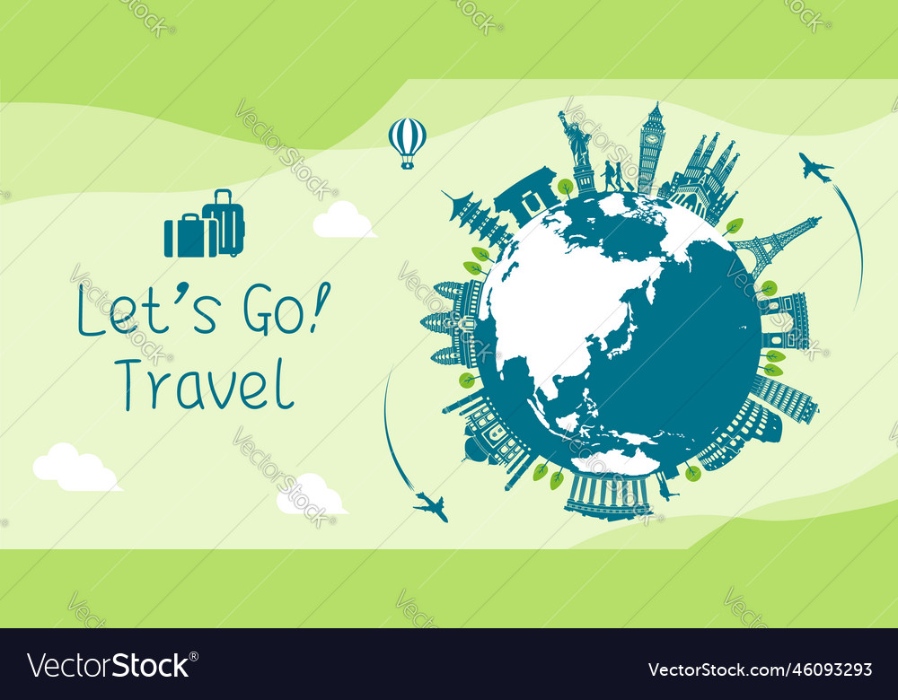 Lets go travel banner