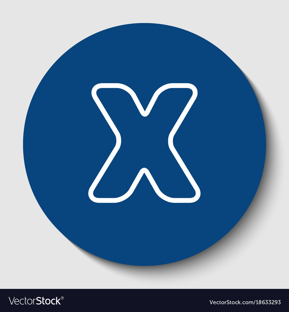 Letter x sign design template element