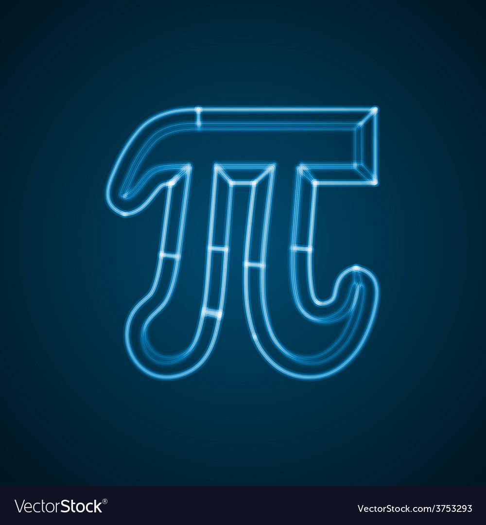 Mathematical constant pi Royalty Free Vector Image