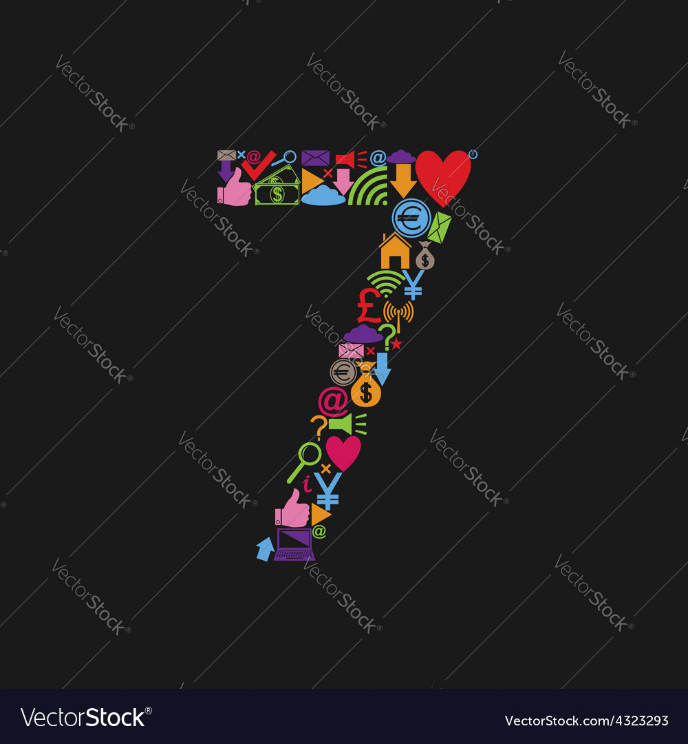 Number 7 Royalty Free Vector Image Vectorstock Number 7 Royalty Free Vector Image Vectorstock