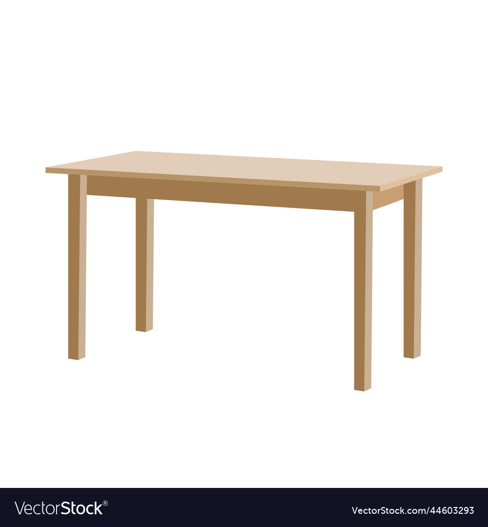 Realistic wooden table on transparent background Vector Image