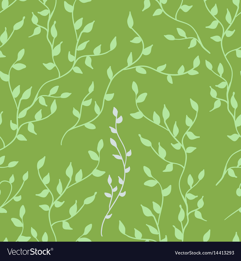 Seamless background with green leaves Royalty Free Vector