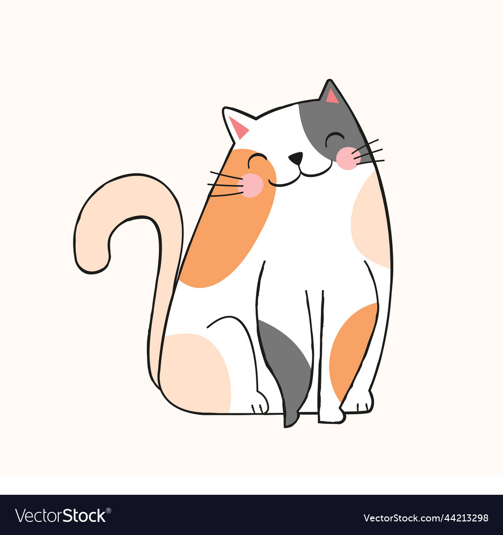 Colorful cat icon Royalty Free Vector Image - VectorStock