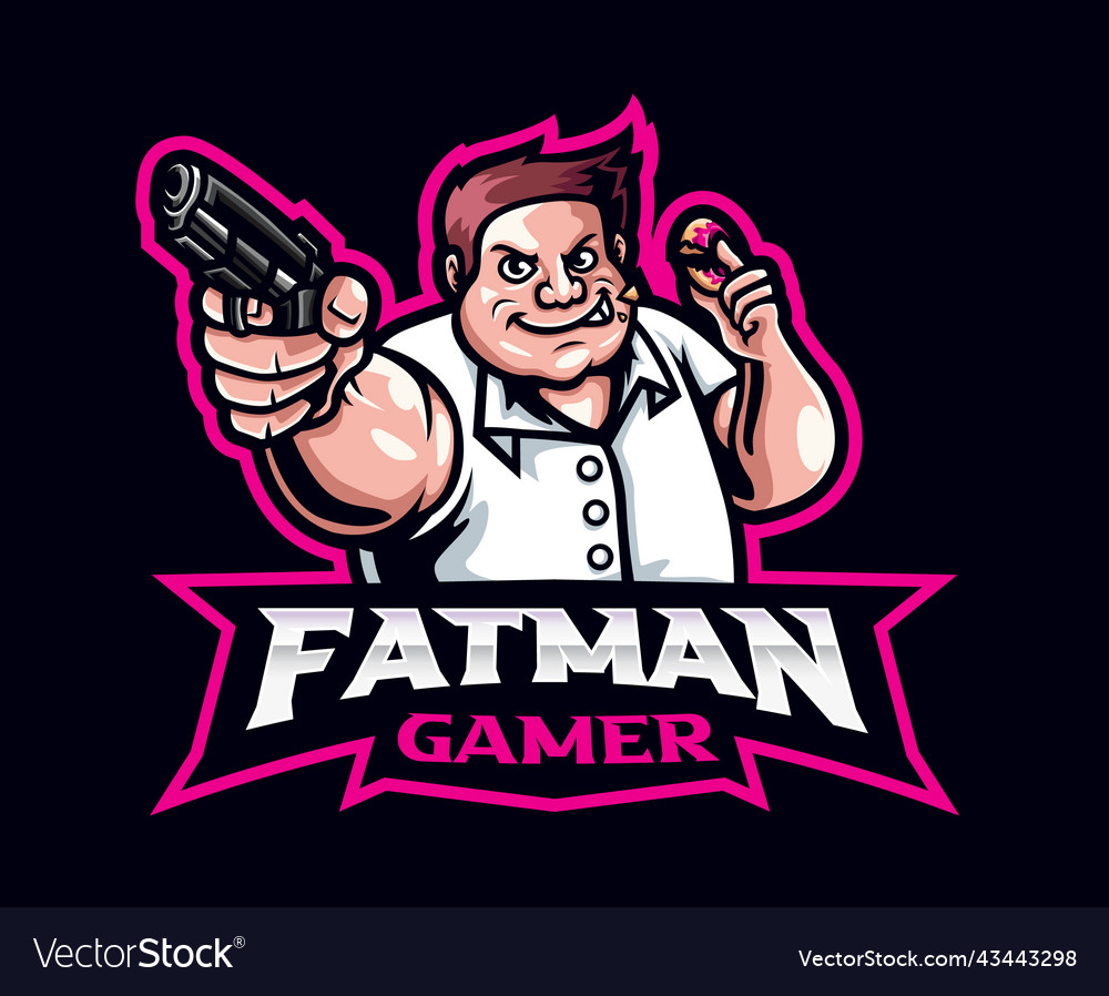 Fat man mascot logo design