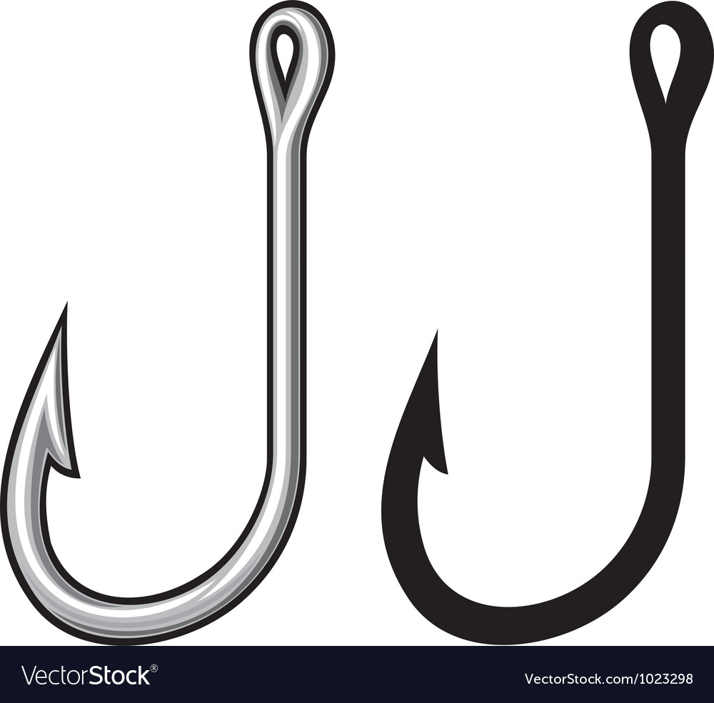 Download Fishing hook Royalty Free Vector Image - VectorStock