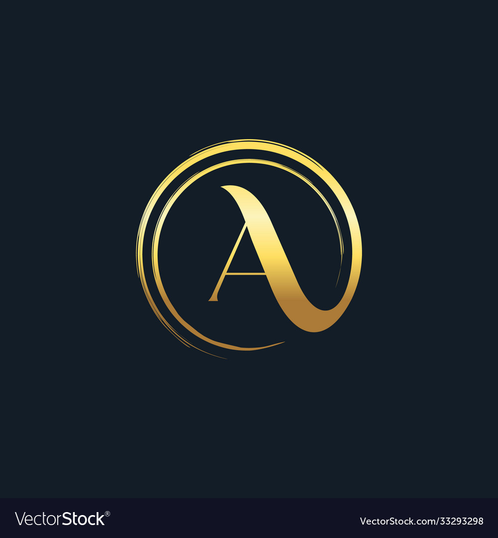 Logo letter a circle swoosh