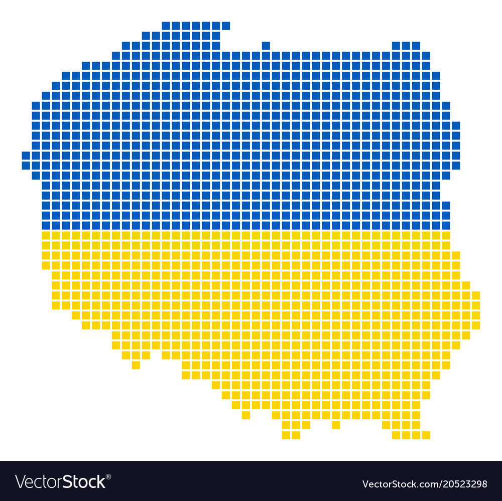 Ukraine Farben dot poland map