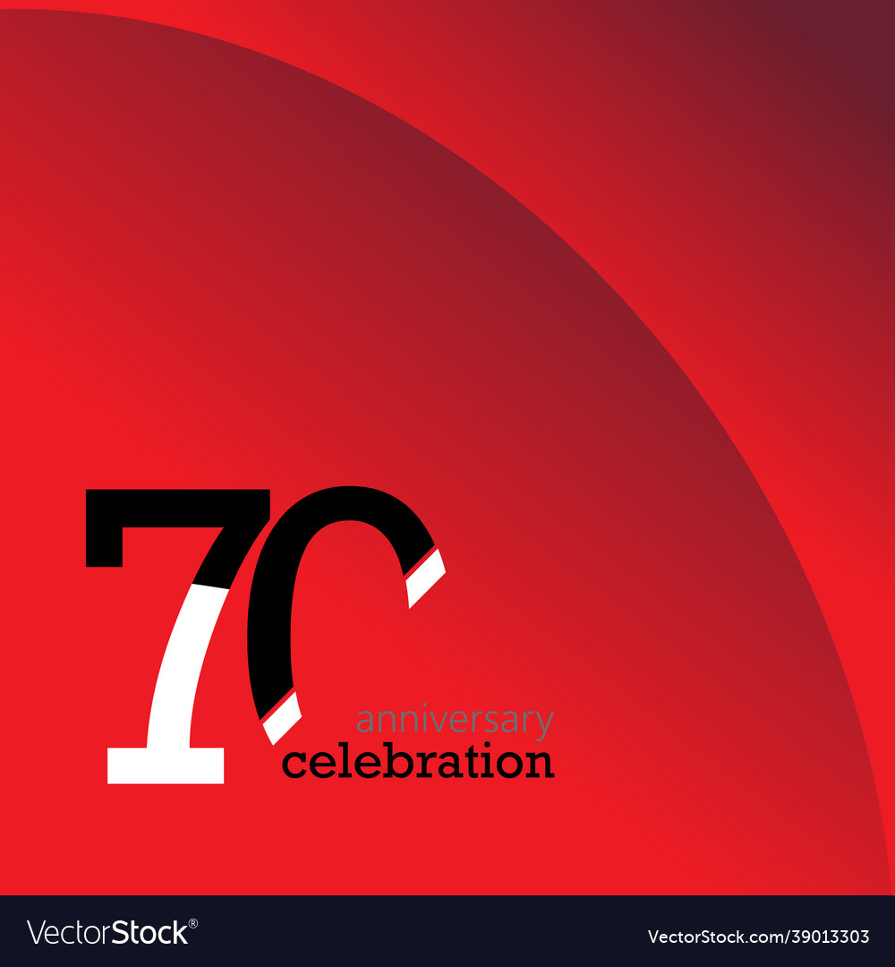 70 year anniversary celebration design template