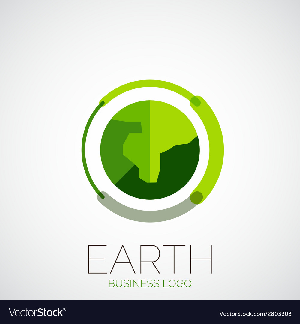 Earth company logo design Royalty Free Vector Image