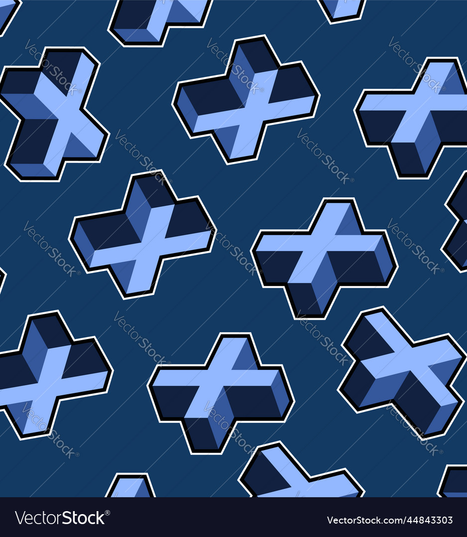 Plus sign pattern gray background Royalty Free Vector Image