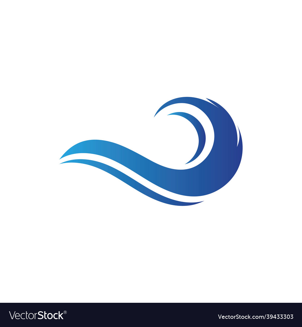 Water wave logo icon image Royalty Free Vector Image