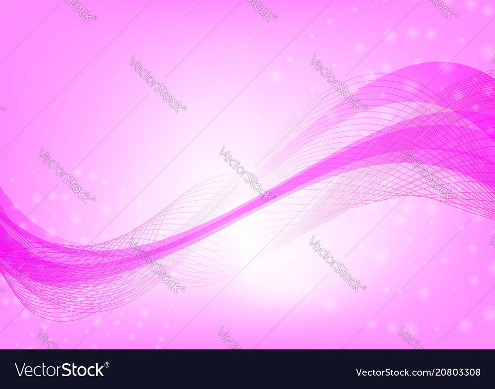 Abstract Wave Pink Color Background With Copy Vector Image