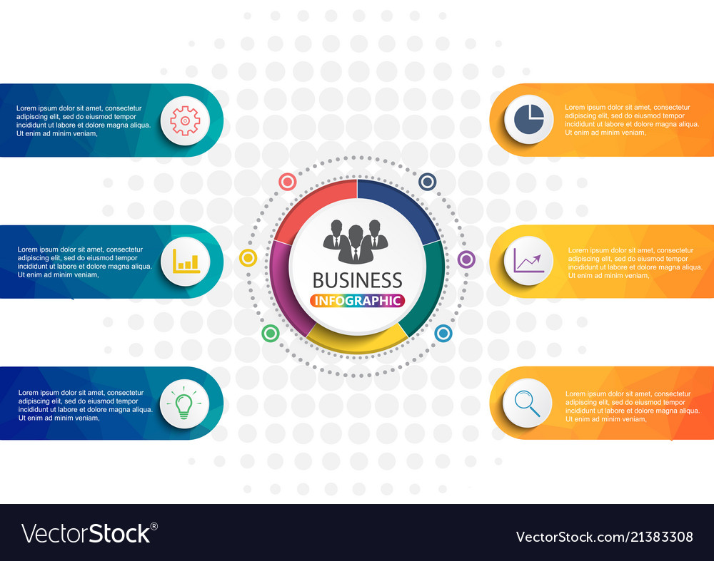 Business data visualization process chart Vector Image