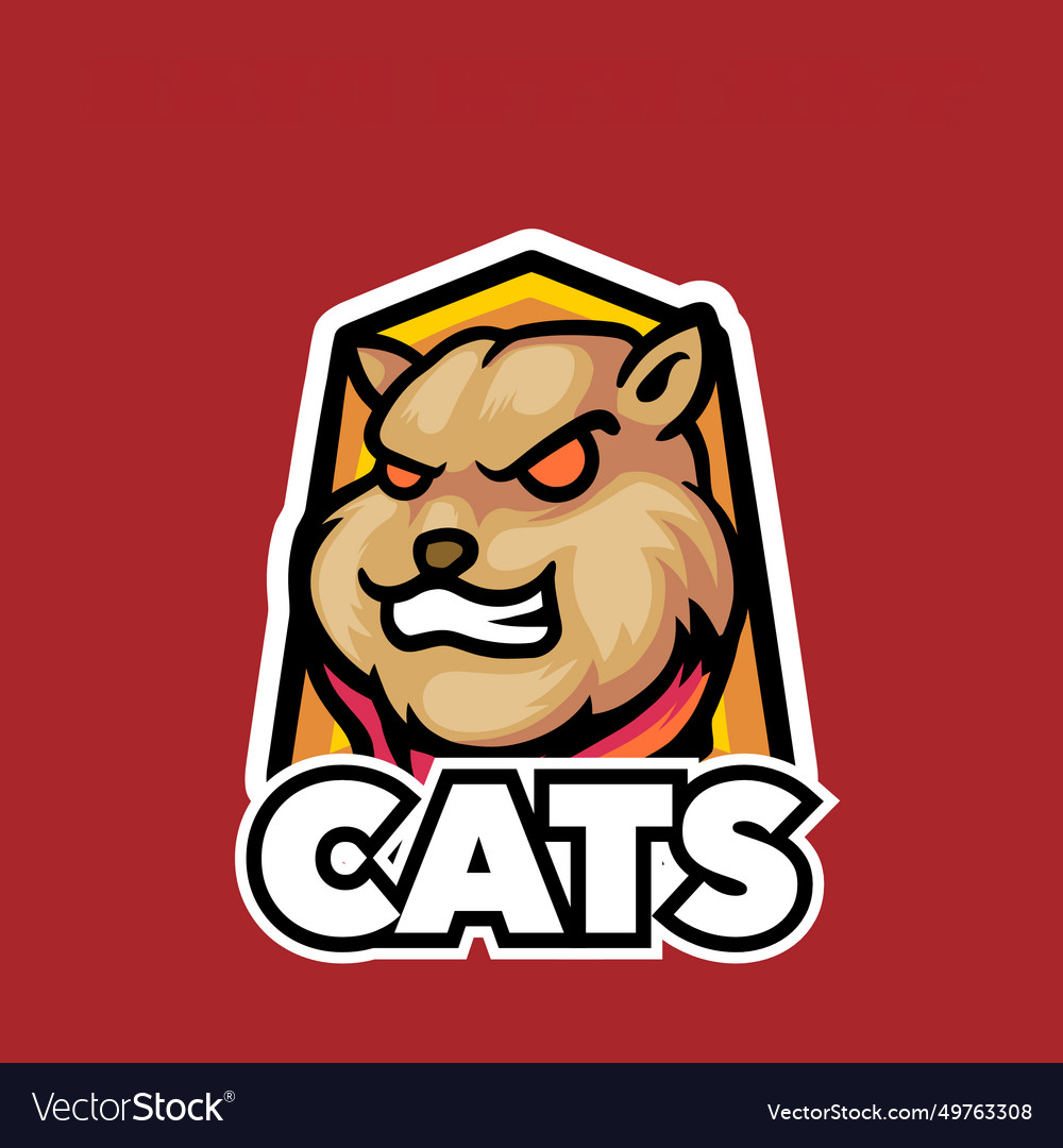 Cats mascot logo sport design Royalty Free Vector Image