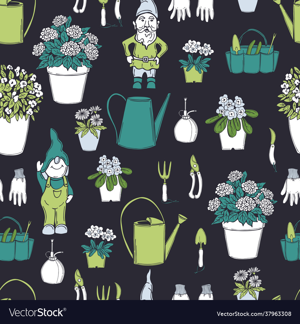 Garden flowers pattern