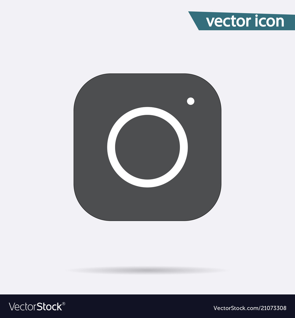 Gray camera icon isolated on background modern si Vector Image