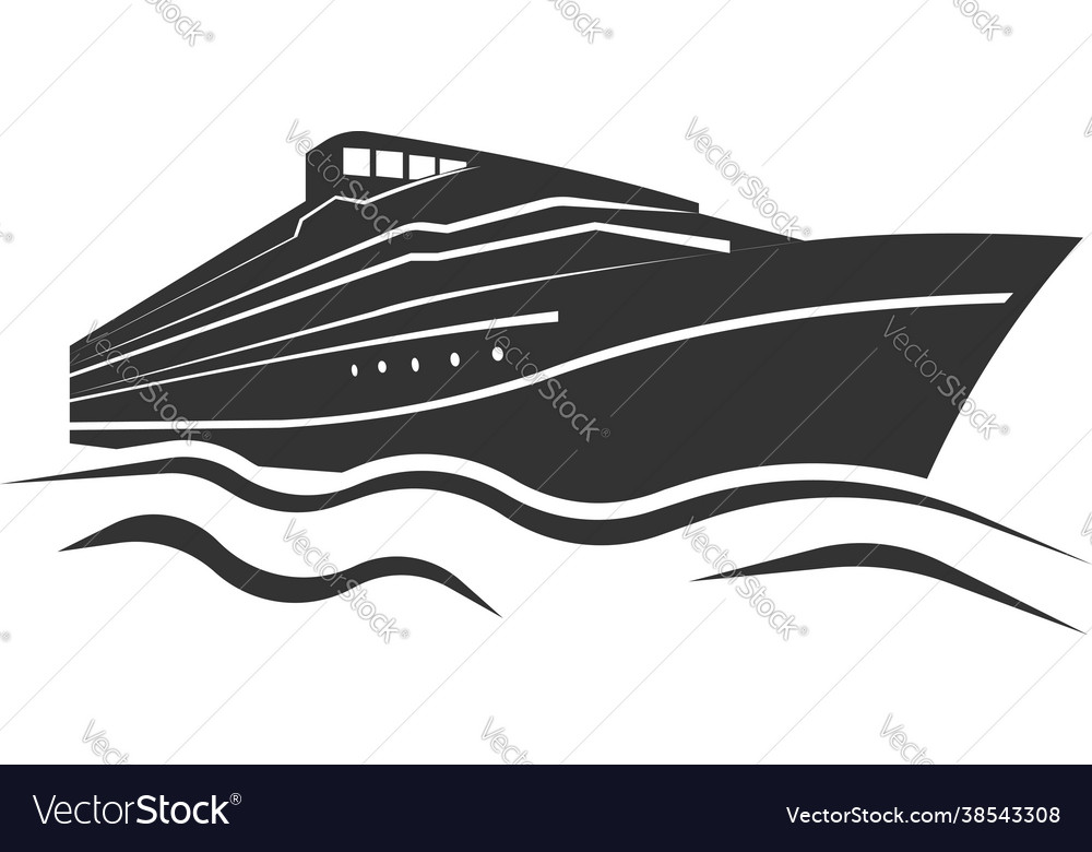 Image liner circumnavigation Royalty Free Vector Image