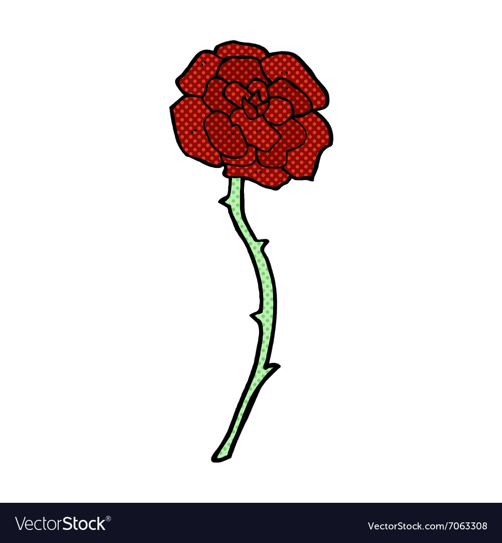 Rose Tattoo Comic Cartoon Royalty Free Vector Image