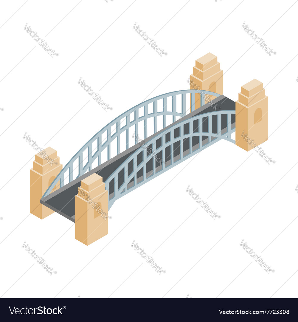 Download Sydney harbour bridge icon isometric 3d style Vector Image