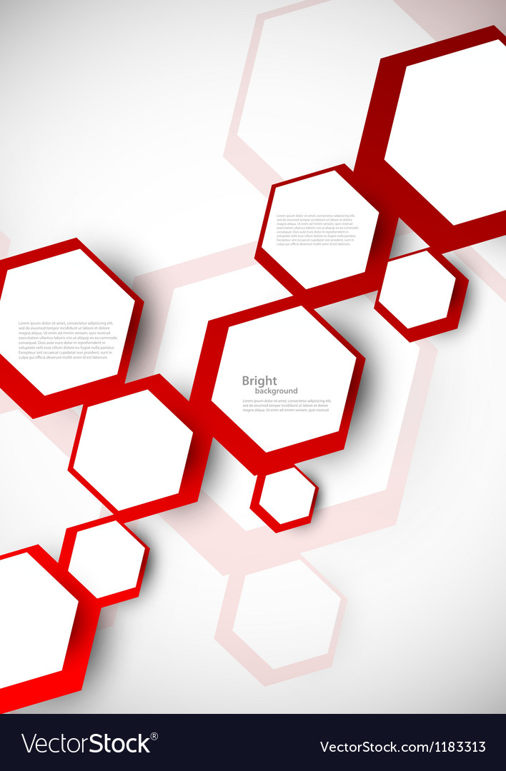 Background with red hexagons