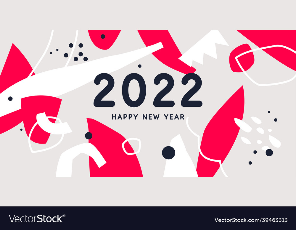 Background with the inscription happy new year Vector Image