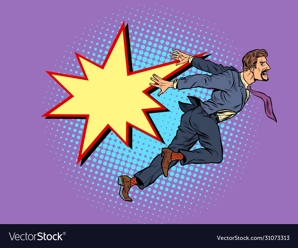 Businessman Falls Concept Problems And Royalty Free Vector