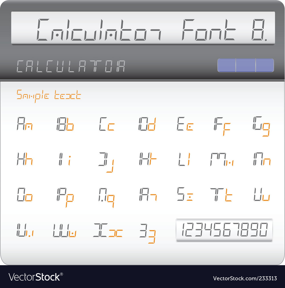 Calculator font