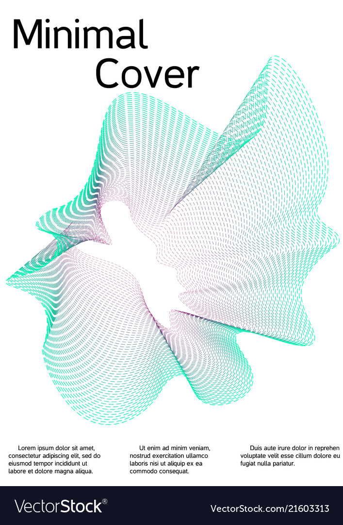 Cover design with abstract lines Royalty Free Vector Image