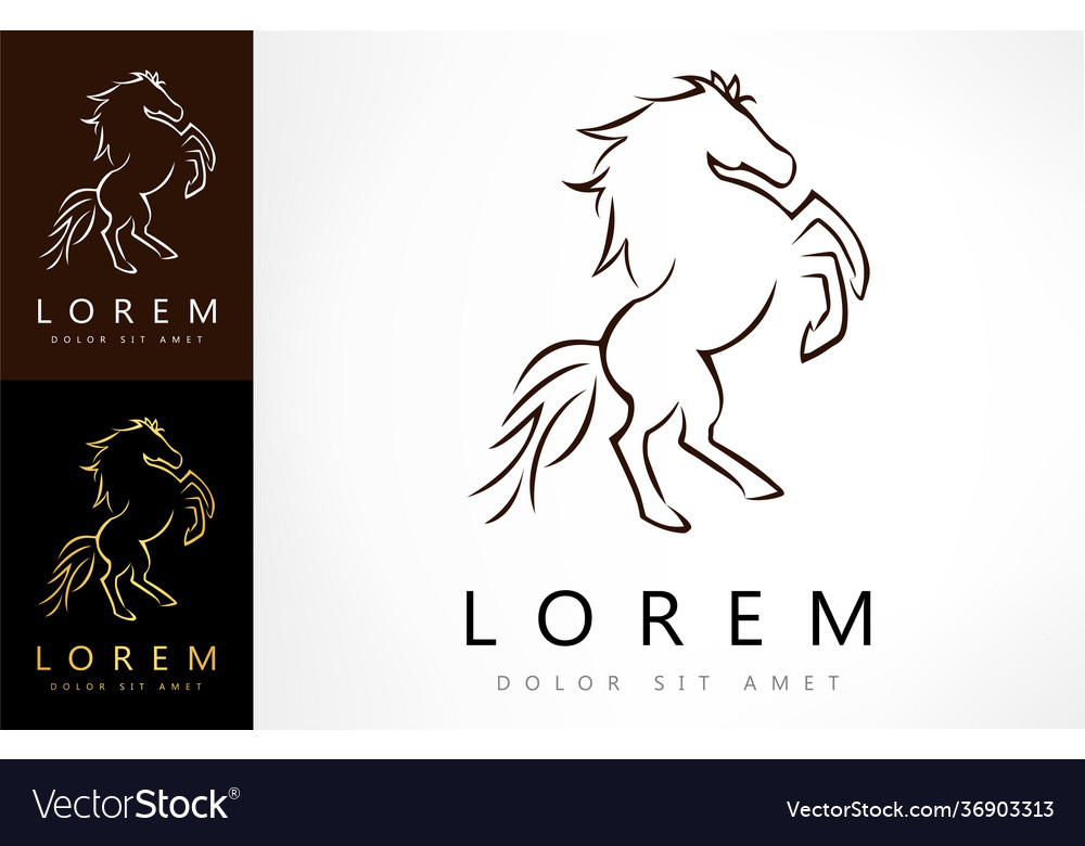 Horse logo animal design