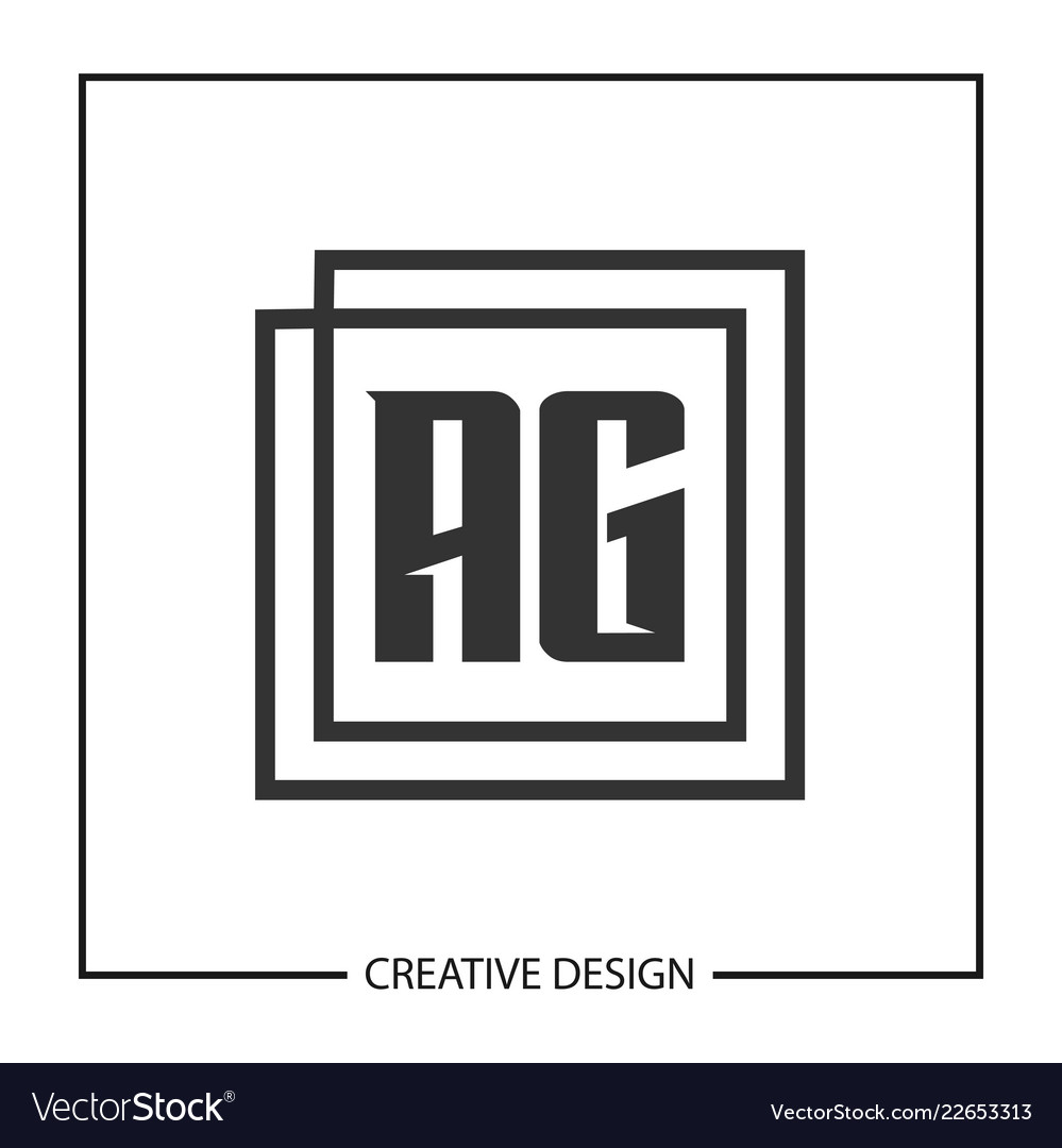 Initial letter ag logo template design