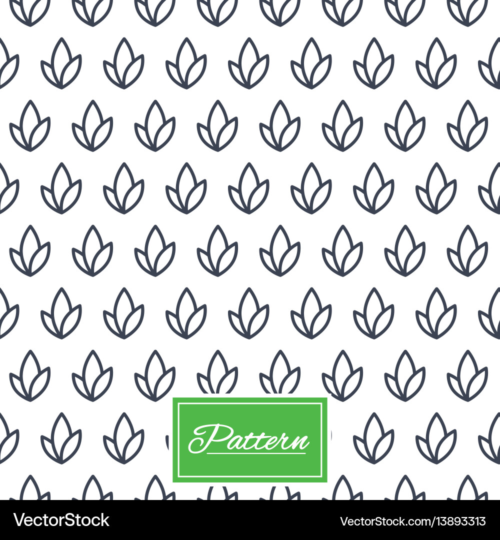 Leaves plant seamless pattern Royalty Free Vector Image