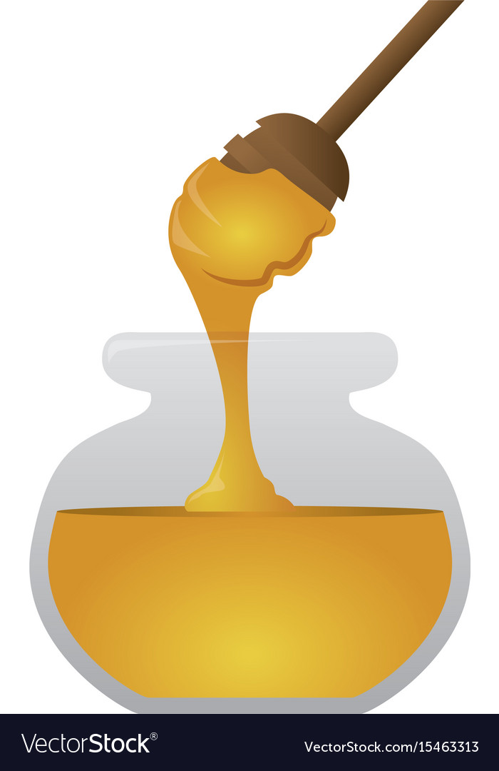 Pitcher honey cartoon Royalty Free Vector Image