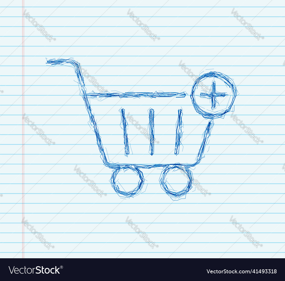 Add to cart icon sketch shopping