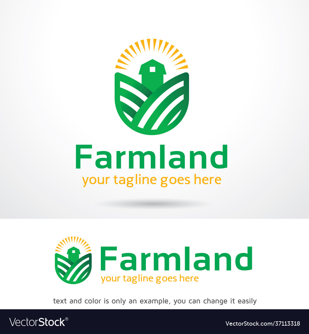 Farm land logo template design emblem