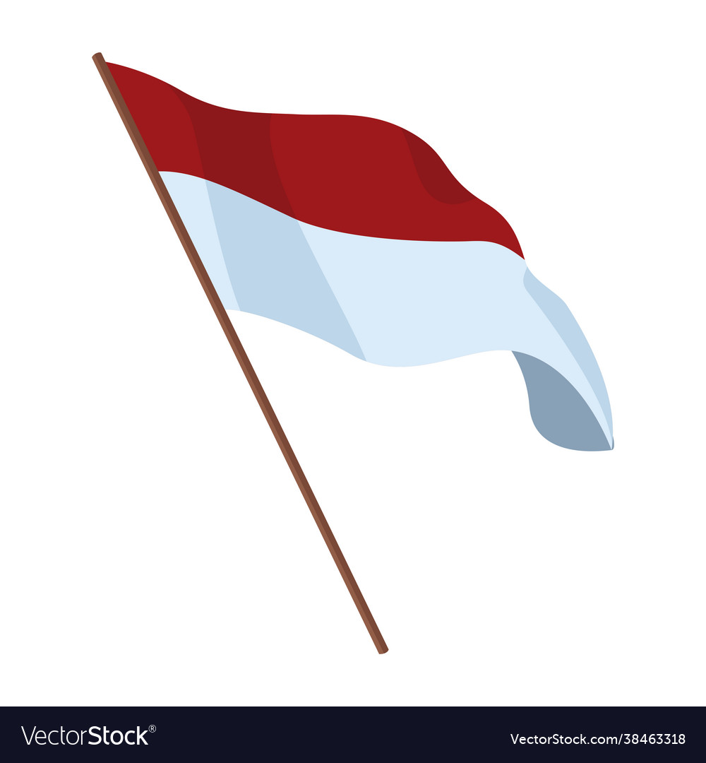 Indonesia flag waving Royalty Free Vector Image