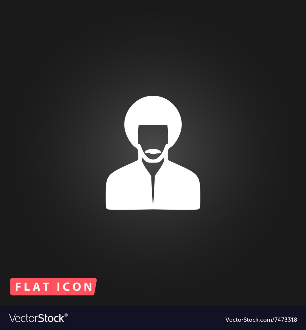 Rastafarian man flat icon