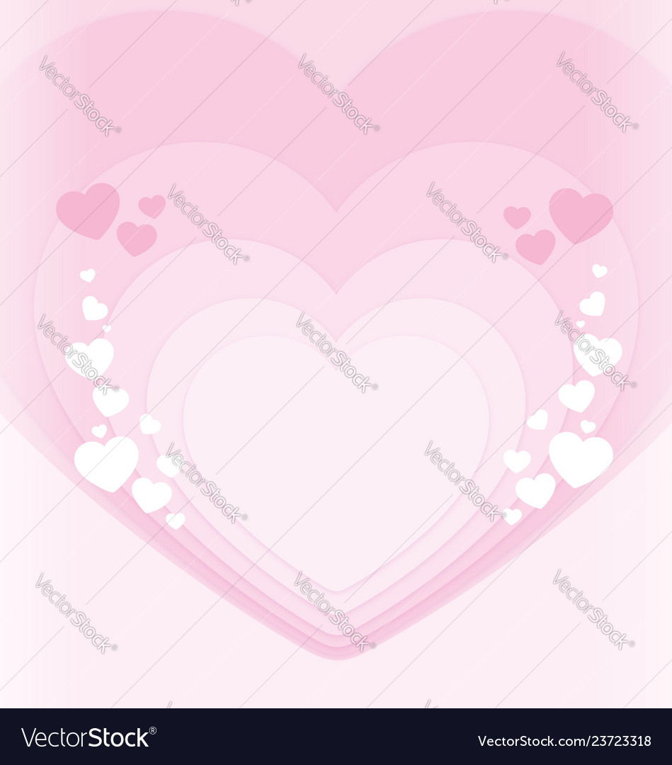 Soft Pink Hearts Valentines Background Royalty Free Vector