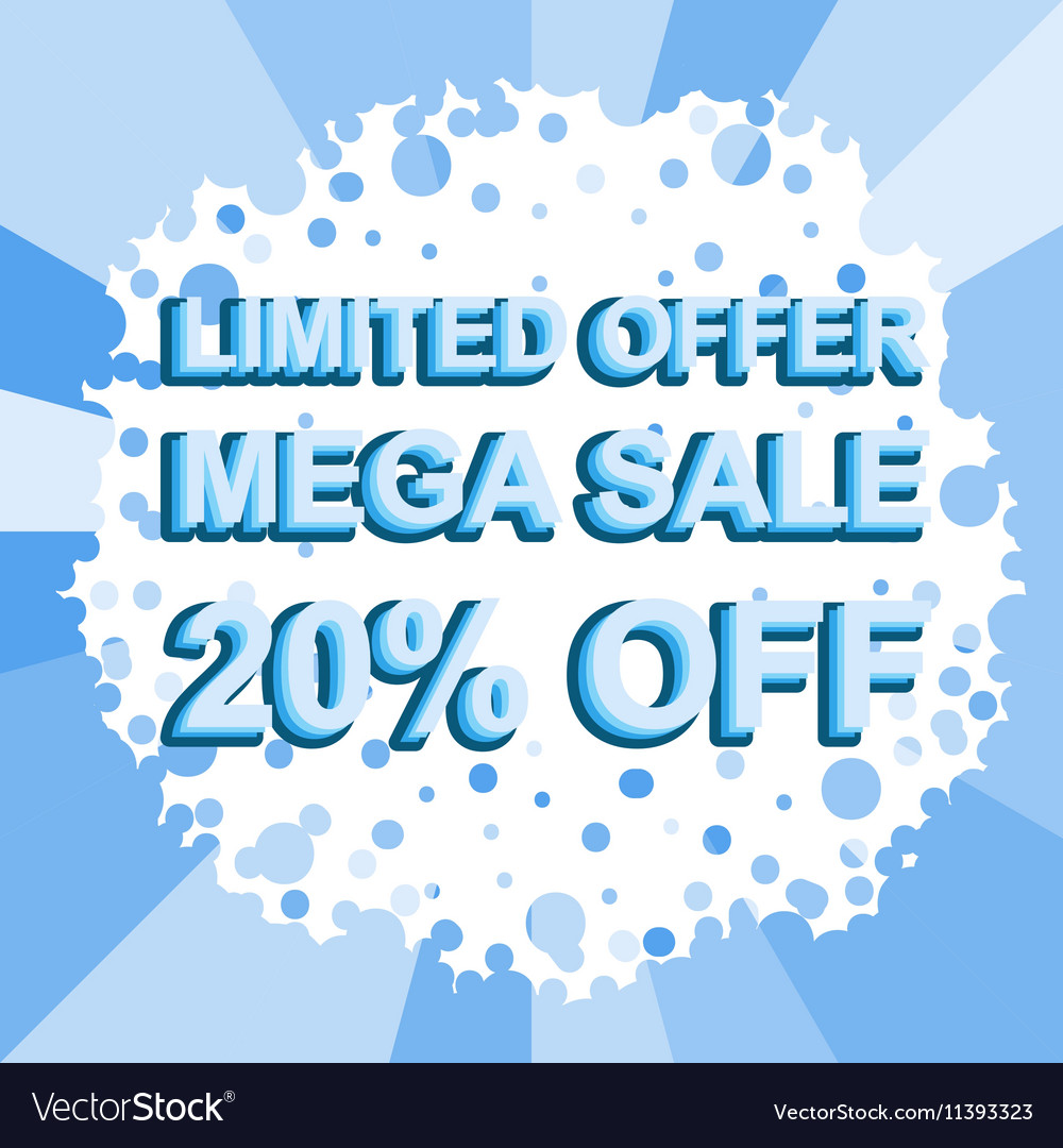 Big winter sale poster with limited offer mega