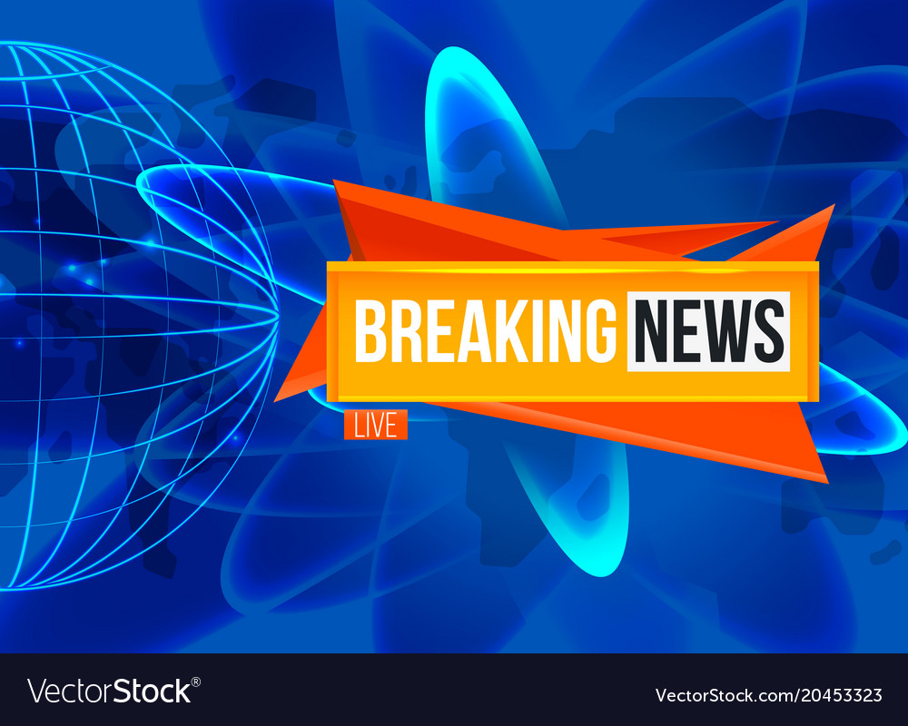 Breaking news screen Royalty Free Vector Image