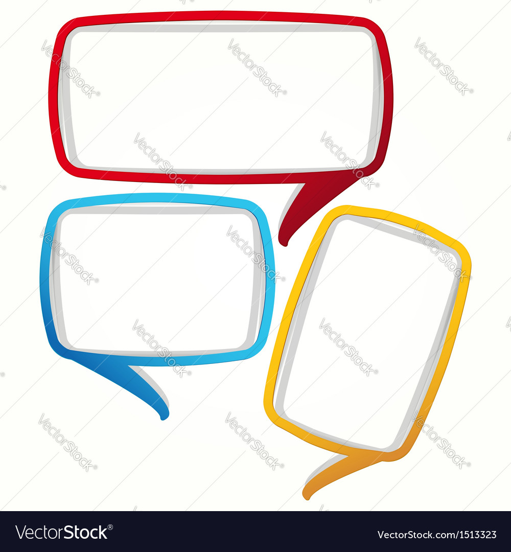 colorful speech bubble frames royalty free vector image